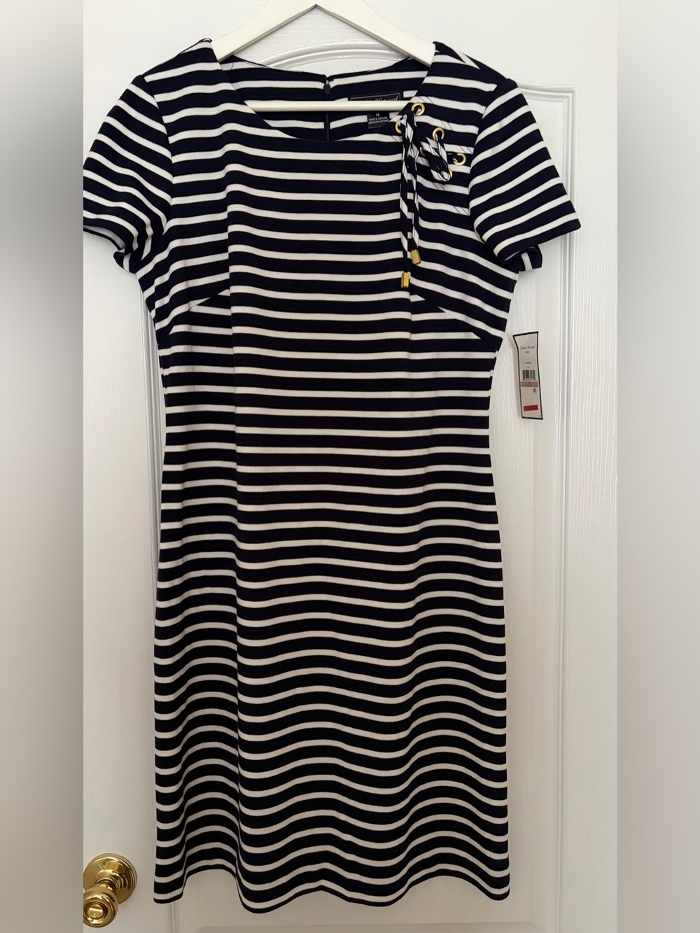 Jessica Howard Navy and White Mini Dress